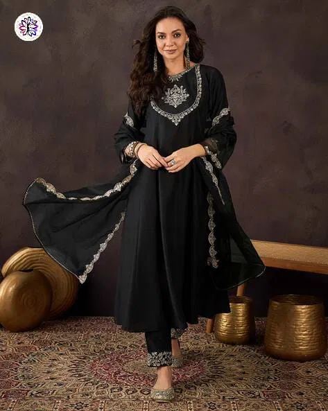 KF 5017 Kalaai Silk Embroidery Kurti With Bottom Dupatta Suppliers In India